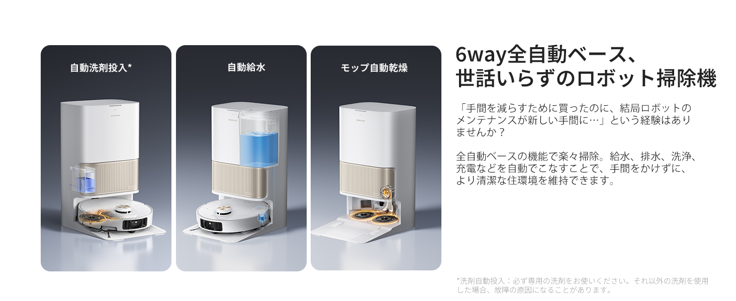全部入りの6way全自動ベースステーション機能一覧